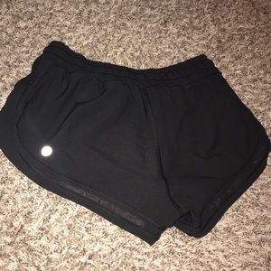 Black Lululemon Mesh Trim Shorts